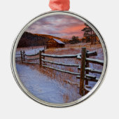 Schnee-Ranch Ornament Aus Metall (Vorne)
