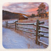 Schnee-Ranch Rechteckiger Pappuntersetzer (Vorderseite)