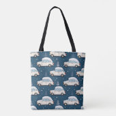 Schnee Retro Car Winter Tasche (Rückseite)