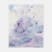 Schnee-Rose. Blume Fleecedecke (Vorderseite)