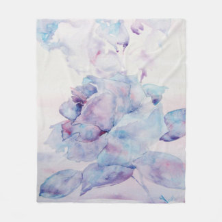 Schnee-Rose. Blume Fleecedecke
