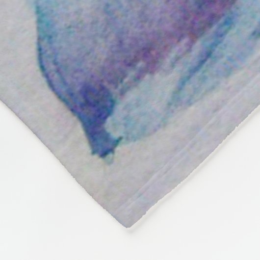 Schnee-Rose. Blume Fleecedecke (Ecke)