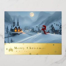 Schnee Rote Maus Post Folien Feiertagspostkarte