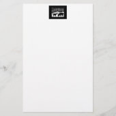 Schnee-Rotwild Briefpapier (Vorderseite)