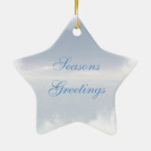 Schnee-Rotwild-Weihnachtsverzierung Keramikornament (Hinten)