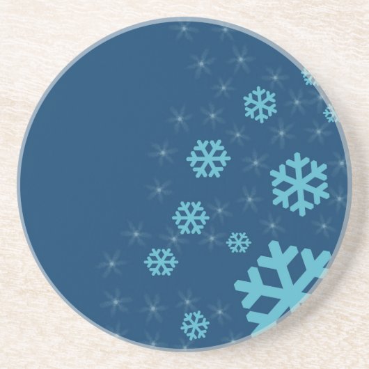 Schnee Sandstein Untersetzer (Vorne)