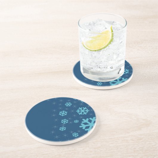 Schnee Sandstein Untersetzer (Seite)