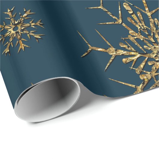  Schnee Schätze auf dem Azzure Geschenkpapier (Rolleneckpunkt)