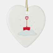 Schnee-Schaufel Keramikornament (Rechts)