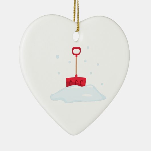 Schnee-Schaufel Keramikornament (Rechts)