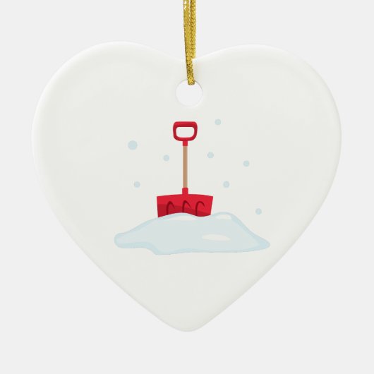 Schnee-Schaufel Keramikornament (Vorne)