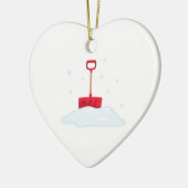 Schnee-Schaufel Keramikornament (Links)