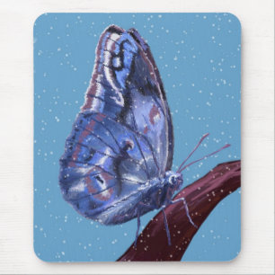 Schnee-Schmetterling Mousepad