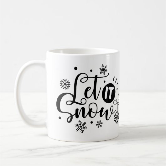 Schnee, Schneeflocke Kaffeetasse (Links)