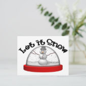 Schnee, Schneeglobe Feiertagspostkarte (Stehend Vorderseite)