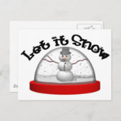 Schnee, Schneeglobe Feiertagspostkarte (Vorne/Hinten)