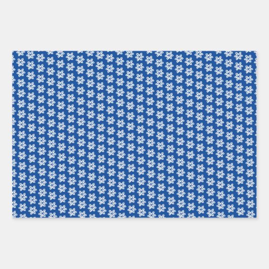 Schnee, Schneemänner & Schneeflocken Geschenkpapier Set (Vorderseite 3)