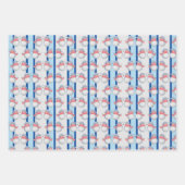 Schnee, Schneemänner & Schneeflocken Geschenkpapier Set (Vorderseite 2)