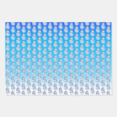 Schnee, Schneemänner & Schneeflocken Geschenkpapier Set (Vorderseite)