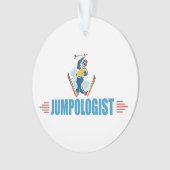 Schnee-Ski-Liebhaber Ornament (Vorderseite)