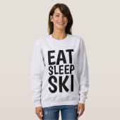 SCHNEE SKIER T - Shirt, ESSEN SCHLAFSKI Sweatshirt (Vorne ganz)