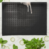 Schnee-Skifahren; Cooles Schwarzes Geschirrtuch (Gefaltet)