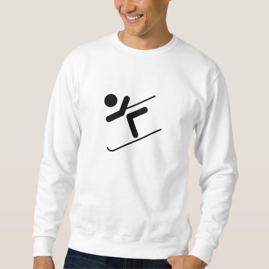 Schnee-Skifahrer Sweatshirt (Vorderseite)