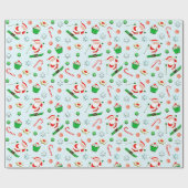 Schnee-Skiurlaub Geschenk Geschenkpapier (Flach)