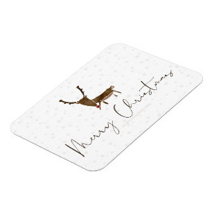 Schnee SlipperyJoe Merry Weihnachtsreiniger Rote N Magnet