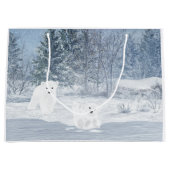 Schnee-Spaß - Eisbär CUB Große Geschenktüte (Vorderseite)