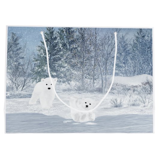 Schnee-Spaß - Eisbär CUB Große Geschenktüte (Rückseite)