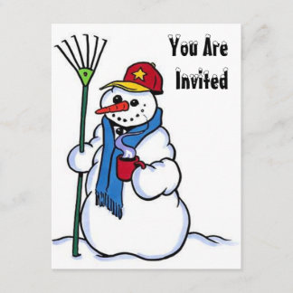 SCHNEE-SPASS-WINTER-GEBURTSTAGS-PARTY EINLADUNG