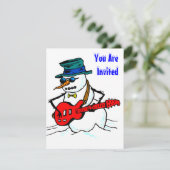 SCHNEE-SPASS-WINTER-GEBURTSTAGS-PARTY EINLADUNG (Stehend Vorderseite)