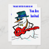 SCHNEE-SPASS-WINTER-GEBURTSTAGS-PARTY EINLADUNG (Vorne/Hinten)