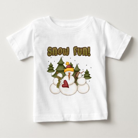 Schnee Spaß zwei Hemden und Geschenke Baby T-shirt (Vorderseite)
