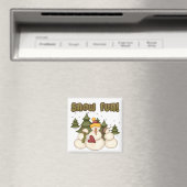 Schnee Spaß zwei Hemden und Geschenke Magnet (In Situ (Geschirrspüler))