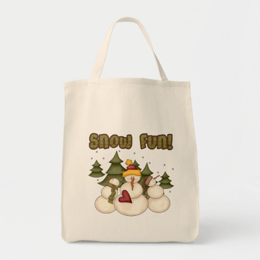 Schnee Spaß zwei Hemden und Geschenke Tragetasche (Vorne)