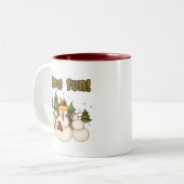 Schnee Spaß zwei Hemden und Geschenke Zweifarbige Tasse (Vorderseite Links)