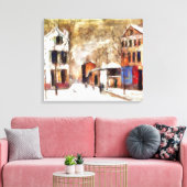 Schnee-Stadtlandschaft Leinwanddruck (Insitu (Wohnzimmer))