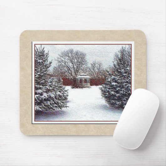 Schnee-Szene Mousepad (Mit Mouse)