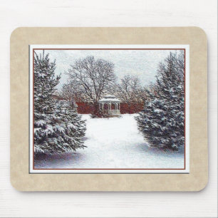 Schnee-Szene Mousepad