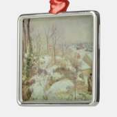 Schnee-Szene Silbernes Ornament (Links)