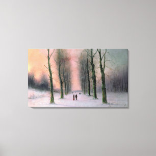 Schnee Szene-Wanstead Park Leinwanddruck
