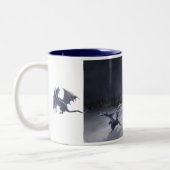 Schnee-Tag Zweifarbige Tasse (Links)