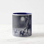 Schnee-Tag Zweifarbige Tasse (Mittel)