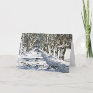 Schnee-Tagesgruß-Karte Dankeskarte