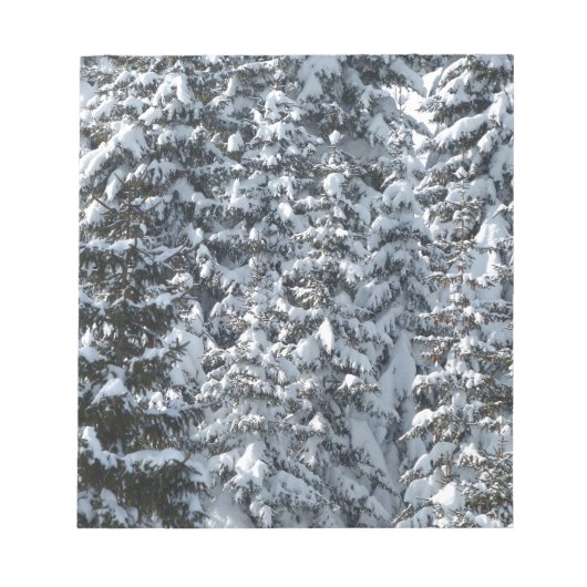Schnee Tannenbaum Textur Notizblock (Vorderseite)