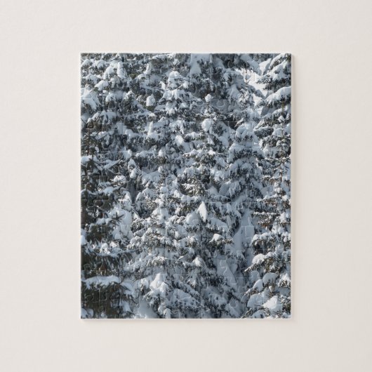 Schnee Tannenbaum Textur Puzzle (Vertikal)