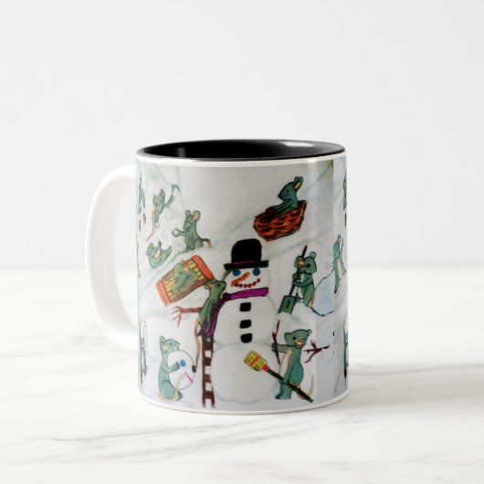 SCHNEE-Tasse Zweifarbige Tasse (Vorderseite Links)