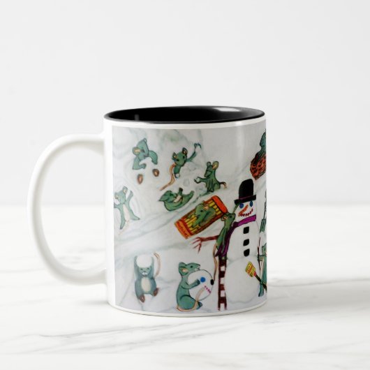 SCHNEE-Tasse Zweifarbige Tasse (Links)